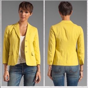 Vince Hidden Button Blazer In Citrus‎